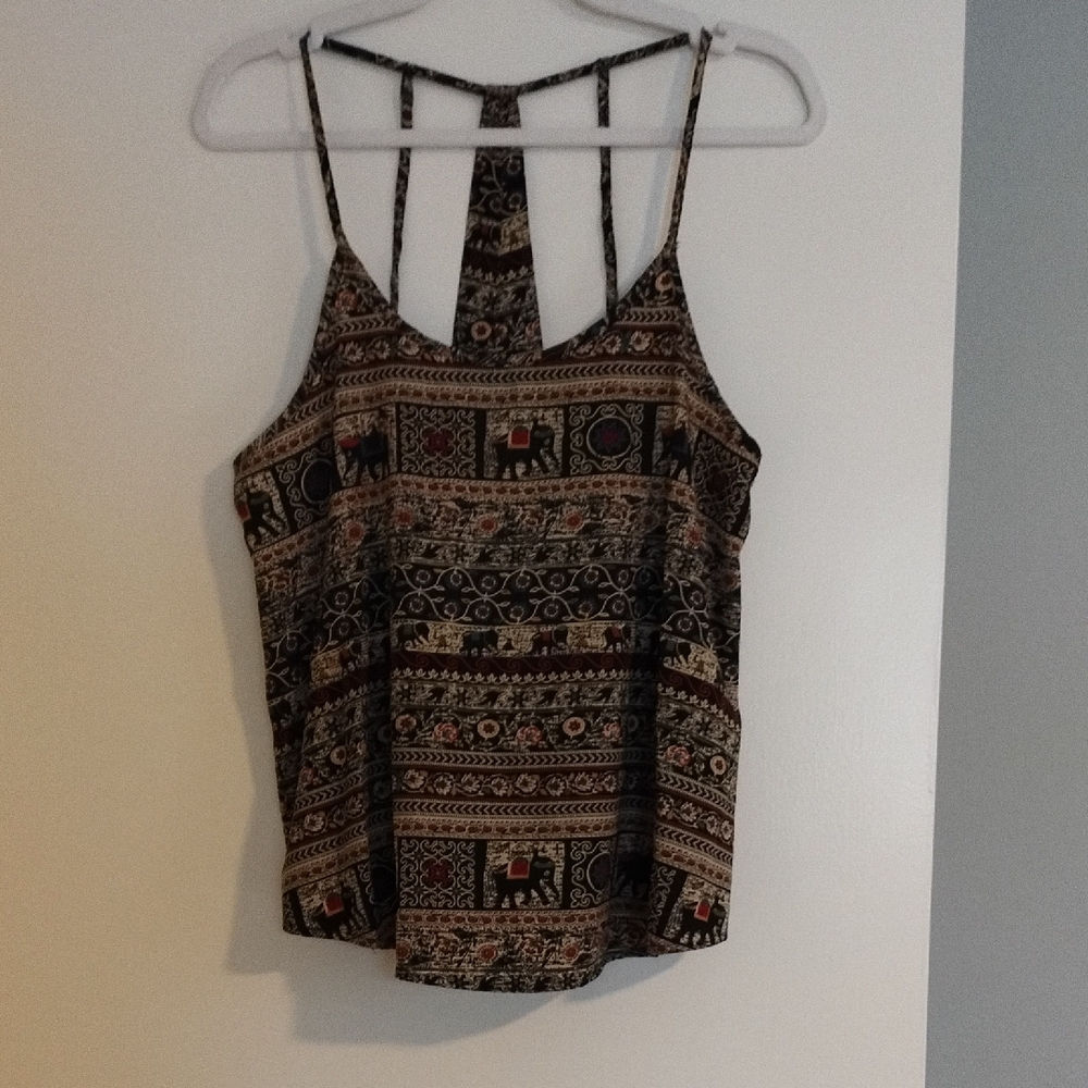 Tribal Print Strappy Camisole